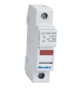 Base portafusible con led de estado 10x38 1Polo