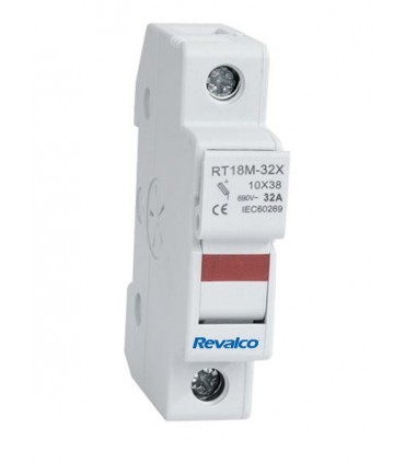 Base portafusible con led de estado 10x38 1Polo