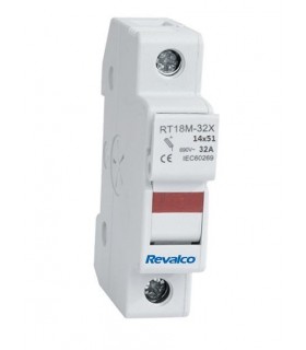 Base portafusible con led de estado 14x51 1Polo