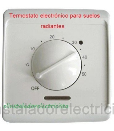 Termostato electrónico para control de suelos radiantes c/Sonda 3m