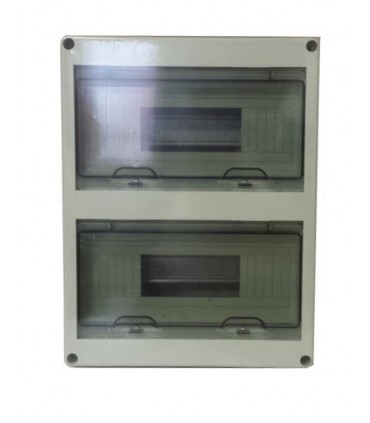 Armario superficie 24 módulos tapa transparente IP65
