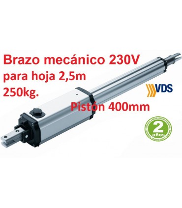 Motor PM1-C400 irreversible puerta batiente 2m y 250kg. VDS