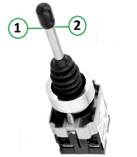 Joystick con bloqueo Ø22 mm metálico