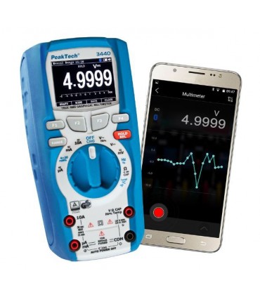 Multímetro Gráfico TrueRMS ~ 50.000 Cuentas ~ 1000V AC/DC con Data Logger ~ Bluetooth 4.0