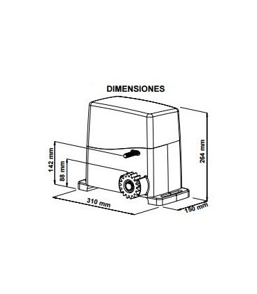 Motor 800kg corredera AG Future con Cuadro de Control