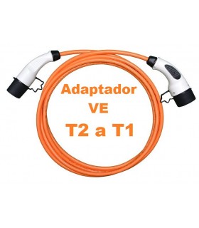 Cable de recarga 32A Tipo2 a Tipo 1 5m