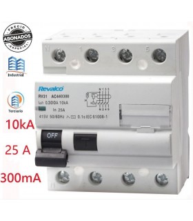 Diferencial 4 polos 25A 10kA