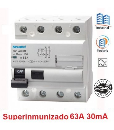 Superinmunizado 63A 30mA Trifásico 10kA