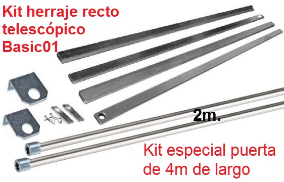 Herrajes para puertas hasta 4m ancho