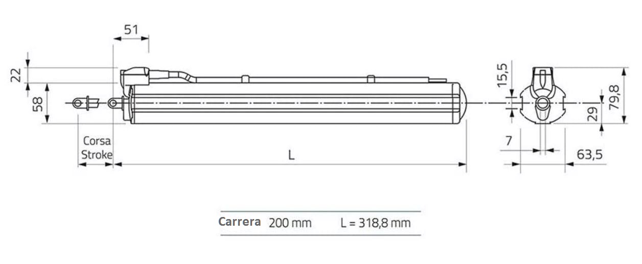 Actuador Eléctrico Fast Para Ventanas Abatibles - 500N, 230V, Carrera 300 Mm, Para Claraboyas Y Domos